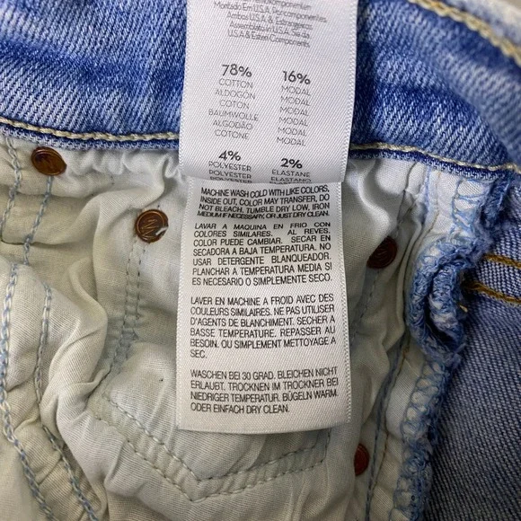 MOTHER High Waisted Rider Skimp Jeans Women's Size 25 Blue Distressed *Flaw Spot - Picture 5 of 16